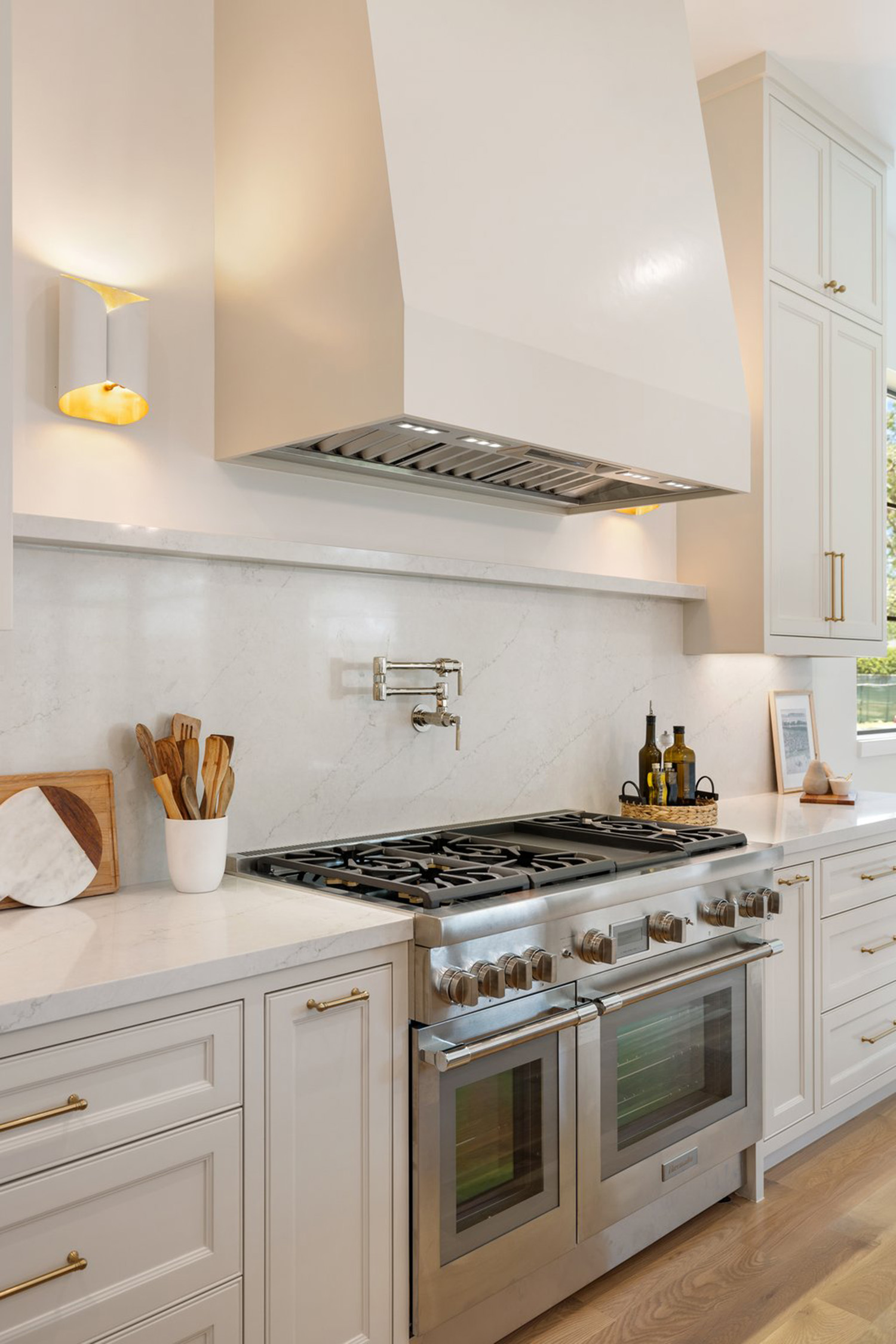 Kitchen range and hood detail